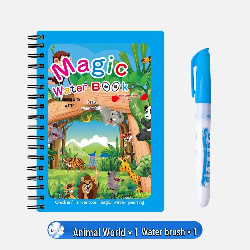 Livro de Pintura Mágica com Água DIY para Crianças: Álbum de Rabiscos e Colorir Silencioso