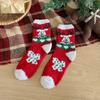 Cartoon Christmas Socks Santa Claus Women Hosiery Cute Floor Sleep Socks  Ladies