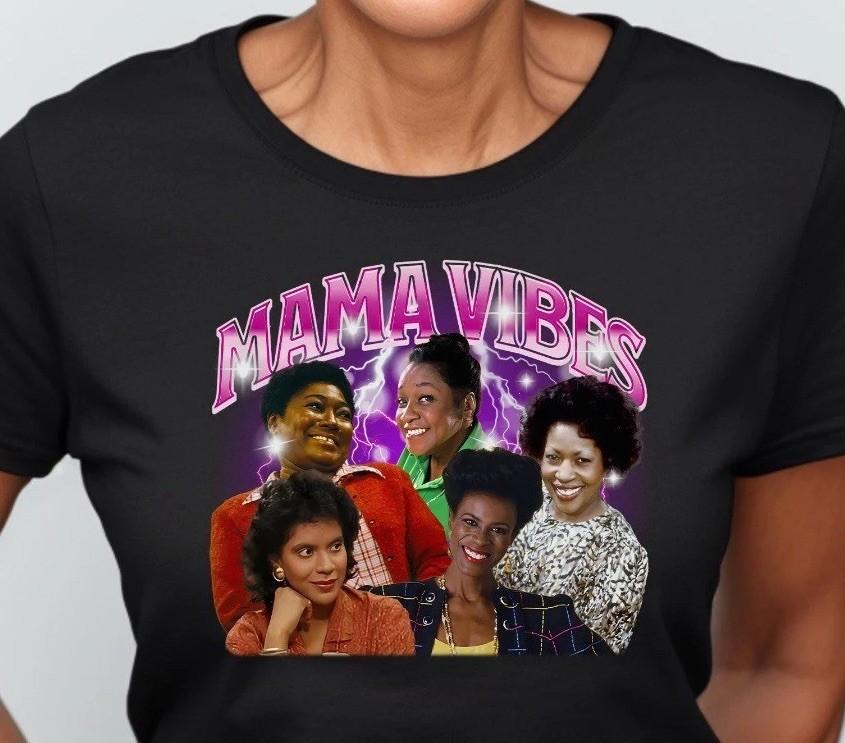 90’s Mom Vibes Funny Black Mom Sitcom Cool Moms Club Custom T-shirt Size XS-2XL