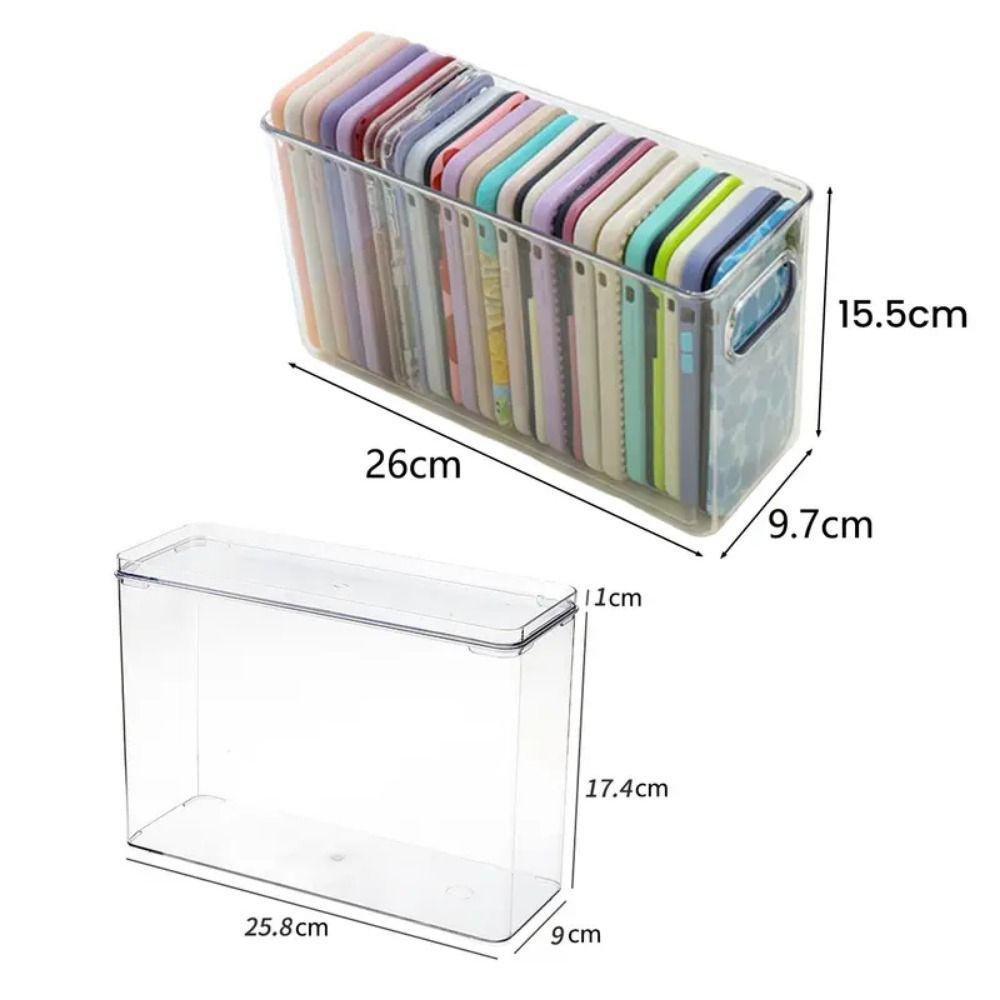 Ins Large Capacity Storage Box Transparent Desktop Phone Case Container Acrylic Cosmetics Small Rack Sundries Storage Basket