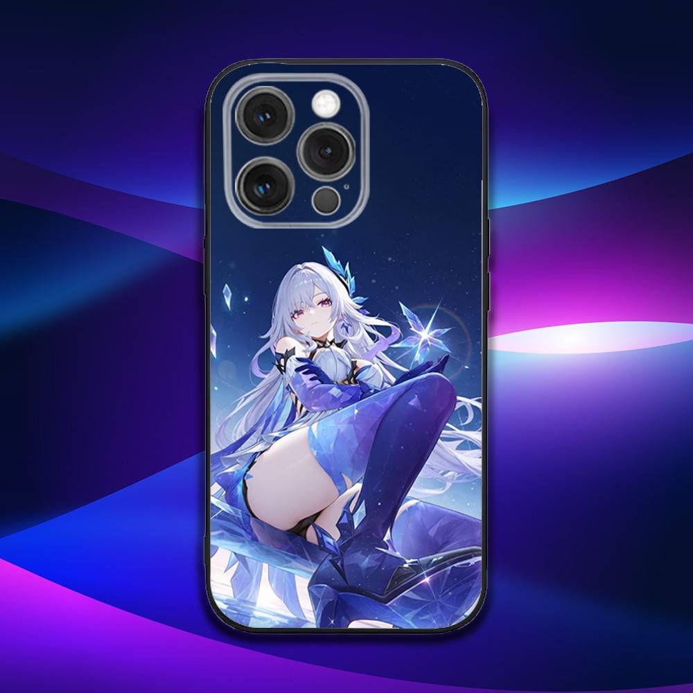 

Чехол для телефона Genshin S-Skirk Impact для iPhone 16e, 16, 15, 14, 13, 12, 11, Pro, X, XS, Max, XR, Plus, Mini Мягкая черная крышка iPhone16pro