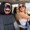 Funny Face Print Car Seat Cover Double Sided Car Pillowcase New Car Seat Headrest  Universal