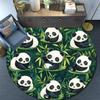 Pandas Round Area Rug,Carpet Rug for Living Room Bedroom Sofa Playroom Decor,Non-slip Floor Mat