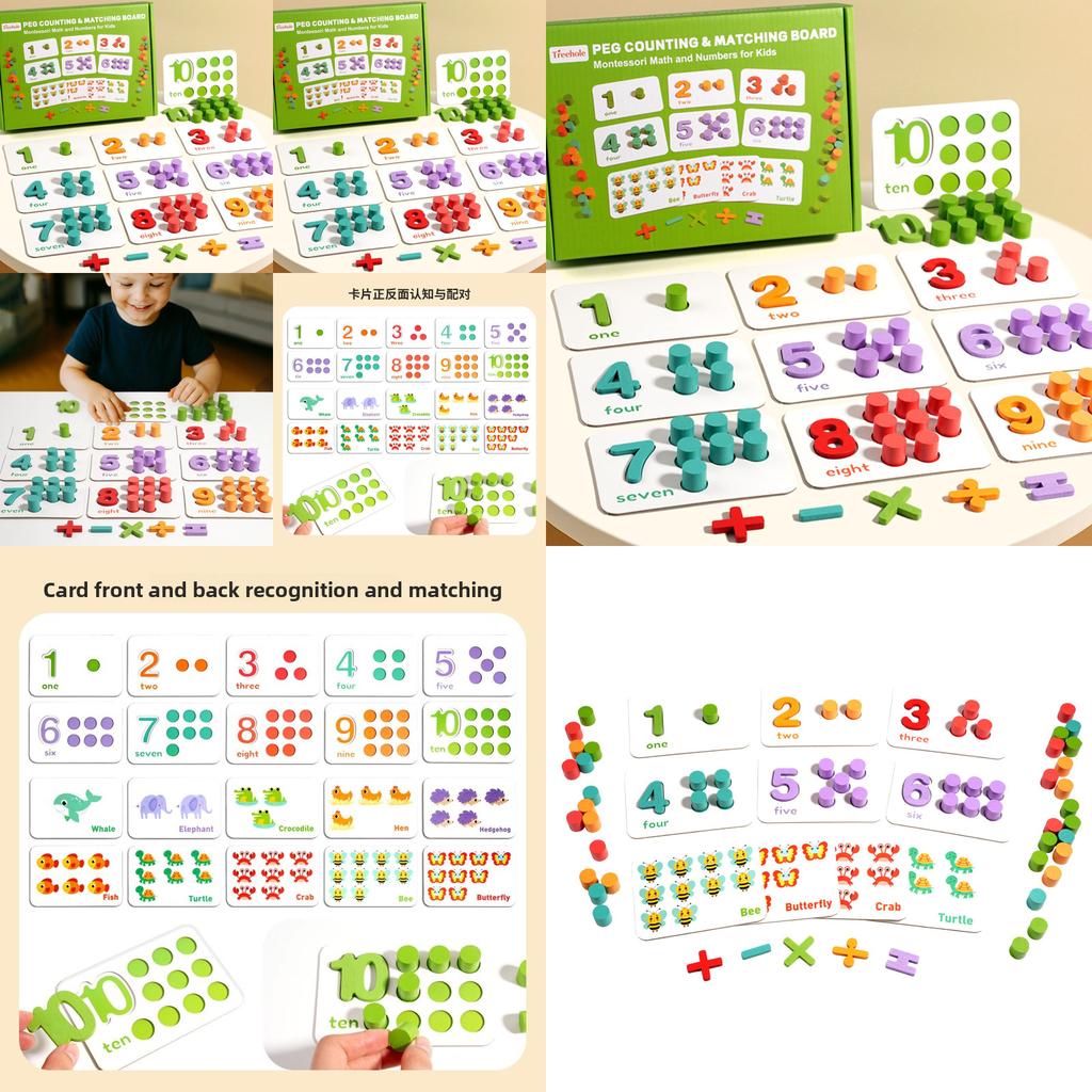 Math Learning Toy Wooden Counting And Addition Subtraction Educational Puzzle For Preschool Kids