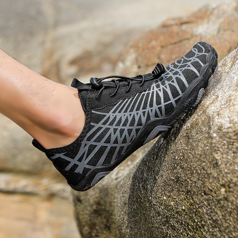 

Новые туфли для активного отдыха с пятью пальцами Обувь для ручья Женская обувь для забродного пляжа Обувь для дайвинга Мужская обувь для плавания и фитнеса Велосипедная обувь для пар 35 черный серый