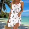 Women's Beach Dress Mini Dress Print Casual Modern Dress Sleeveless Loose Fit Outdoor Daily Summer