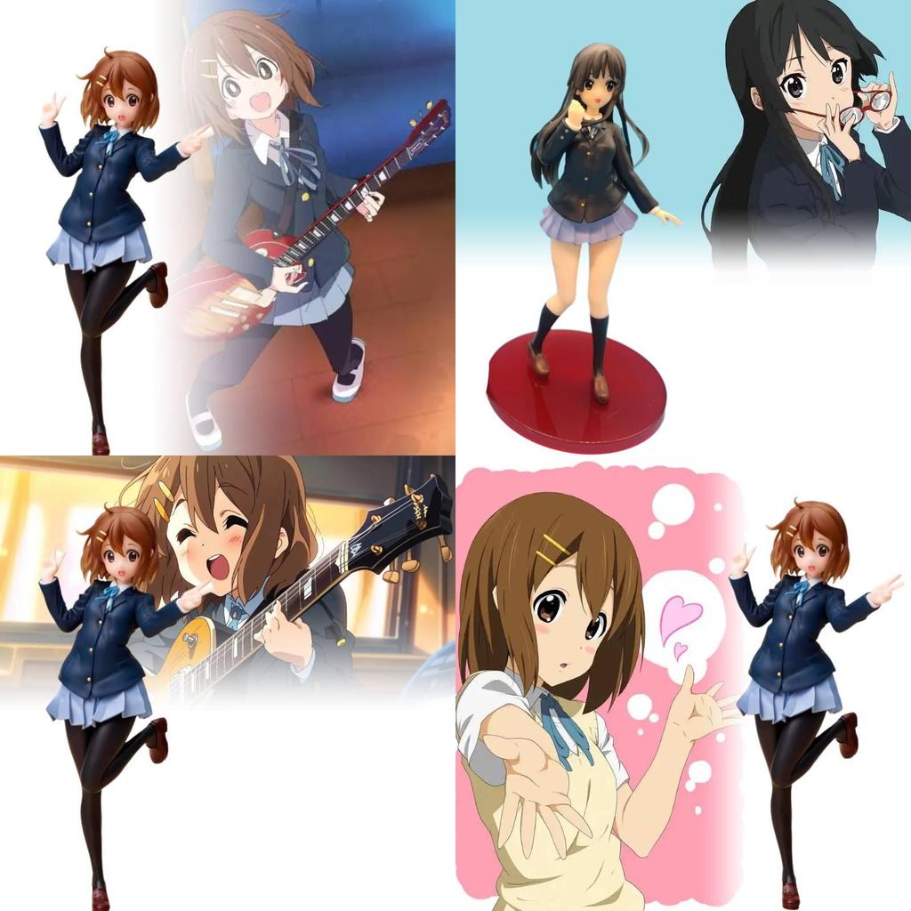 High Quality Coreful Pvc Figurine Of Yui Hirasawa And Mio Akiyama With Stunning Red Base