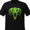 Neongrün Kobra T-Shirt, Säure Schlange Grafik, Streetwear Tee