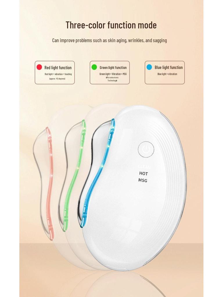Electric Gua Sha Facial Massager: Microcurrent, Vibration, Heating for Lifting & Firming