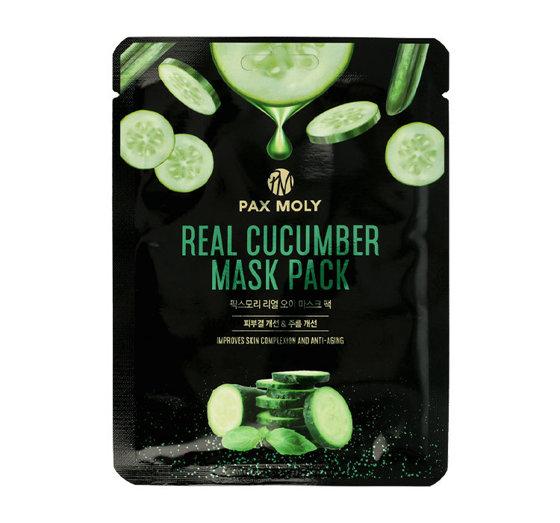

Pax Moly Real Cucumber Mask Pack 25 мл - Освіжаюча та заспокійлива листова маска з екстрактом огірка
