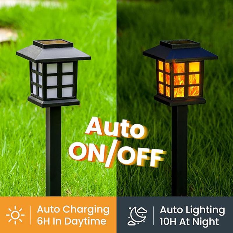 Solar Flame Lawn Lamp - Outdoor Waterproof Garden Light for Courtyard and Landscape