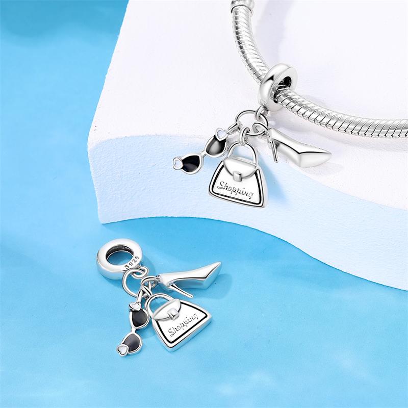 Charms Copper Leisure Travel Theme Series Pendant For 3Mm Original Bracelet Necklace Birthday Diy Exquisite Jewelry Gift