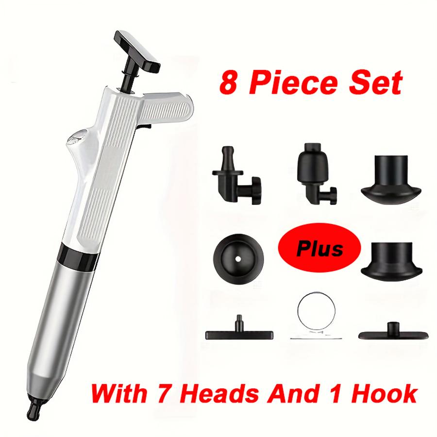 Toilet Plunger High Pressure Air Drain Blasting Pump Dredge for Kitchen Bathroom Clogged Pipes Sinks Floor Drains