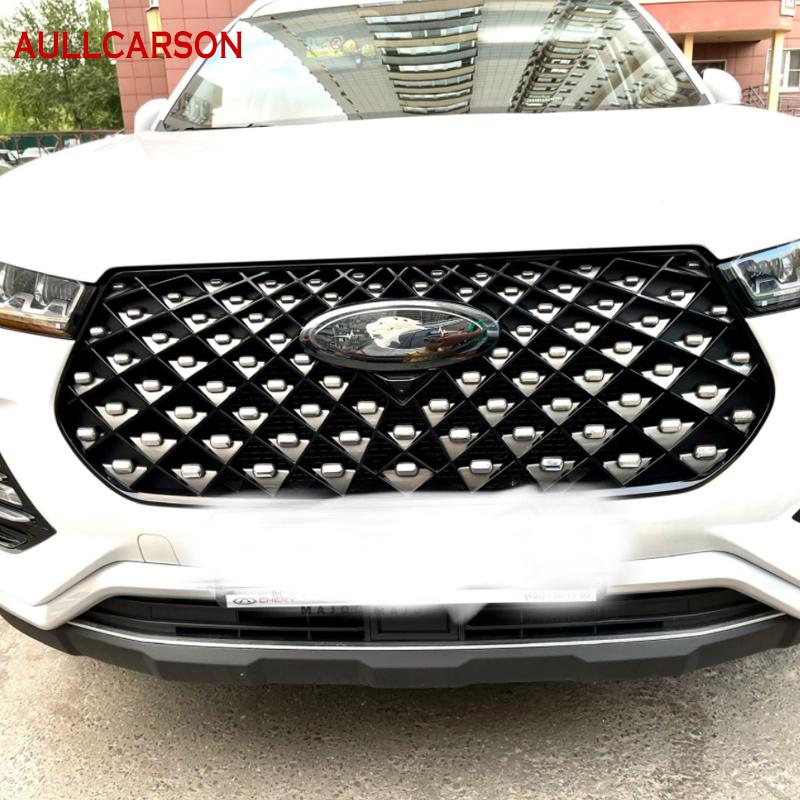Für Chery Tiggo 7 Pro 2021 2022 2023 Tiger Schwarz Edelstahl Autoaufkleber Emblem Abzeichen Dekale Zierleisten Styling Zubehör 3 Stück