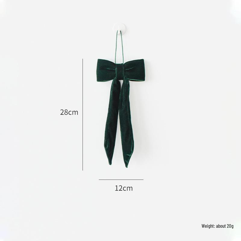 NUCHI Velvet Christmas Tree & Window Bow Ornament