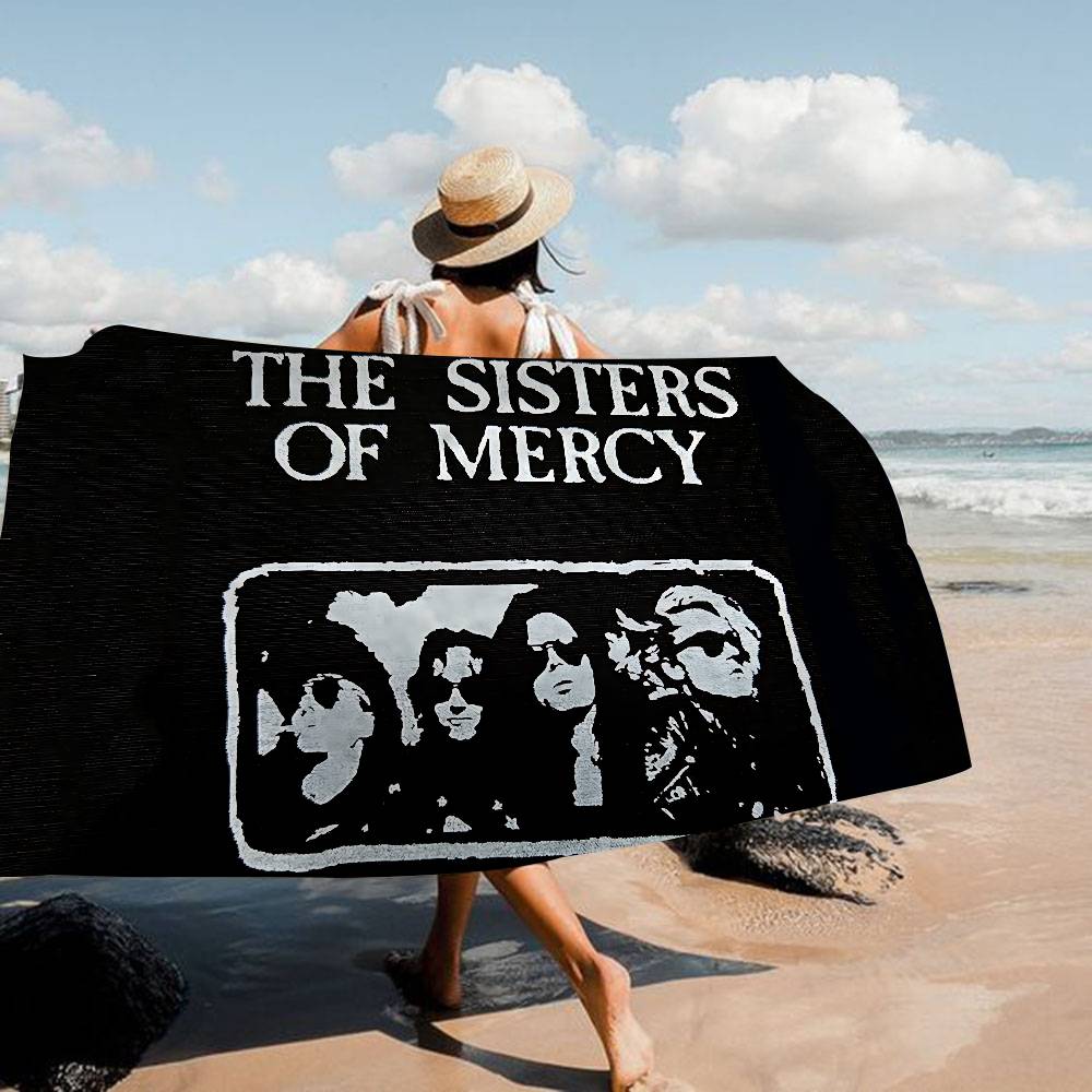 The Sisters Of Mercy Band Badetuch Mikrofaser Weich Wasserabsorbierend Atmungsaktiv Für Mädchen Kinder Dekorative Cartoon Strandtuch