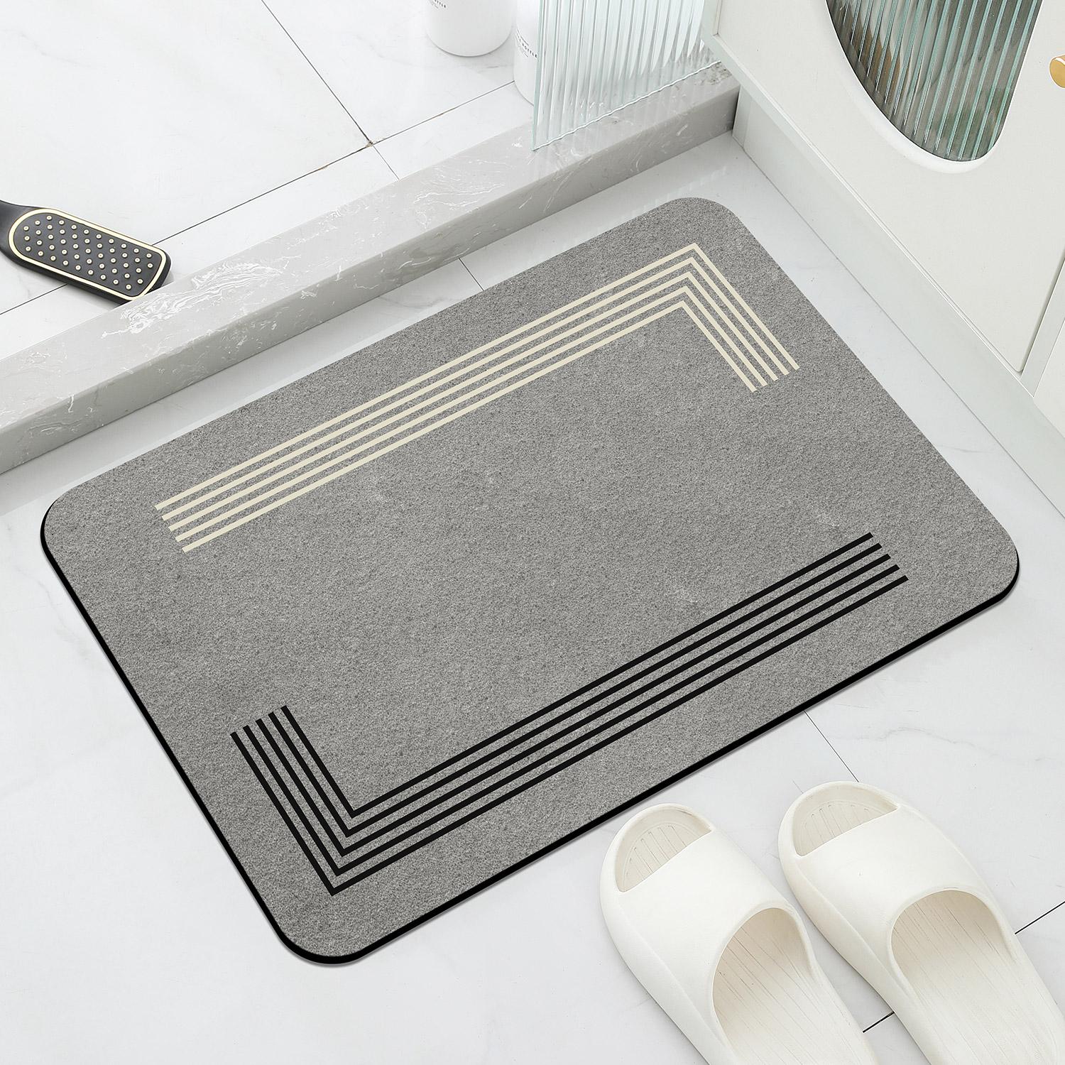 

Нескользящий коврик для ванной из диатомита, супервпитывающий, быстросохнущий, мягкий коврик для душа, можно стирать в стиральной машине, подходит для ванных комнат и т. д. 400MMx600MM