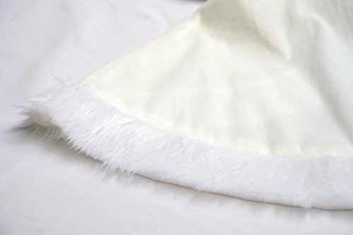 Clearstone Miminoel Christmas Cat Cape Santa Costume for Women, Size M, White