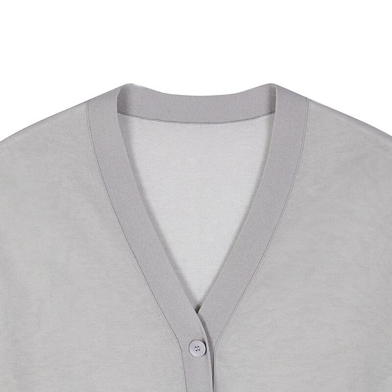 LESS Women's Summer Short Sleeve V-Neck Knit Cardigan