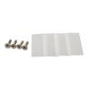 Flexible Nonperforated Glass Door Hinge Set of 2 Stainless Steel Construction for Use In Cabinets and Display Fixtures
