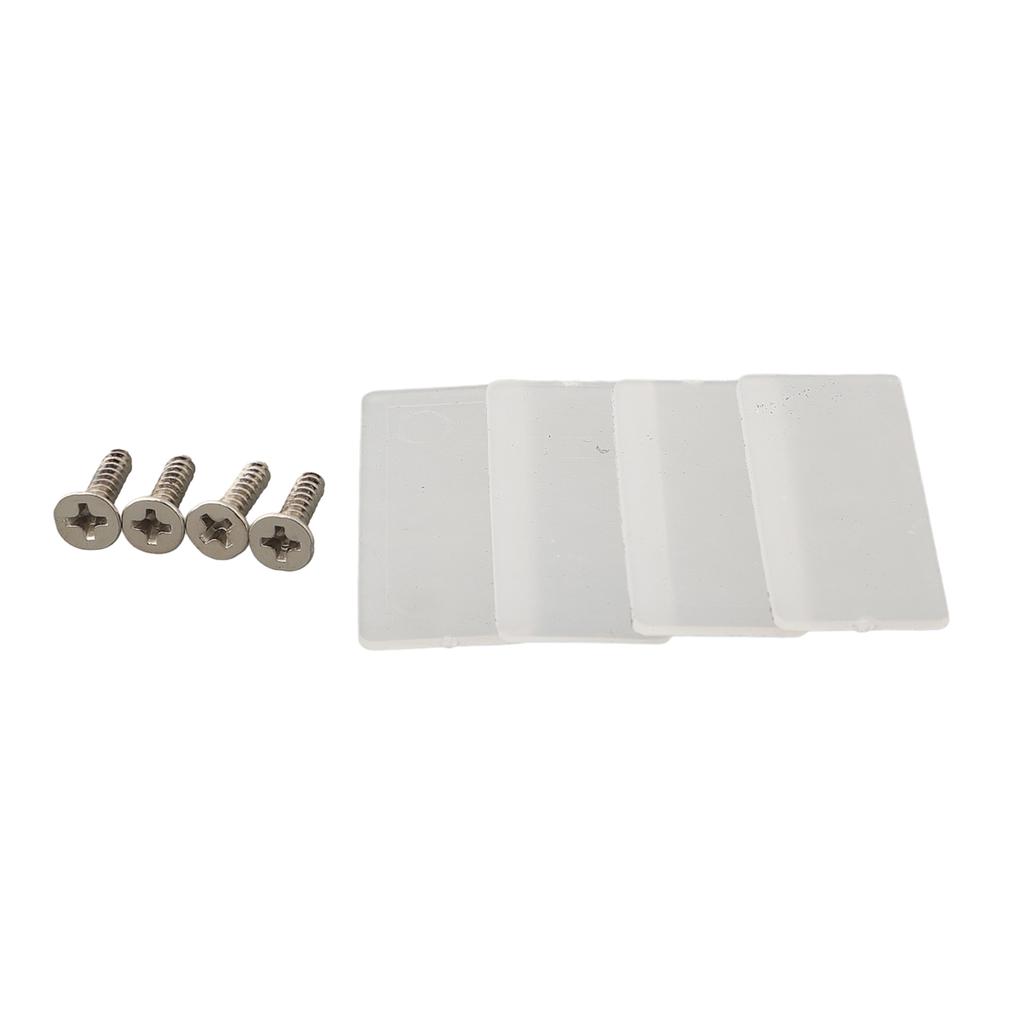 Flexible Nonperforated Glass Door Hinge Set of 2 Stainless Steel Construction for Use In Cabinets and Display Fixtures
