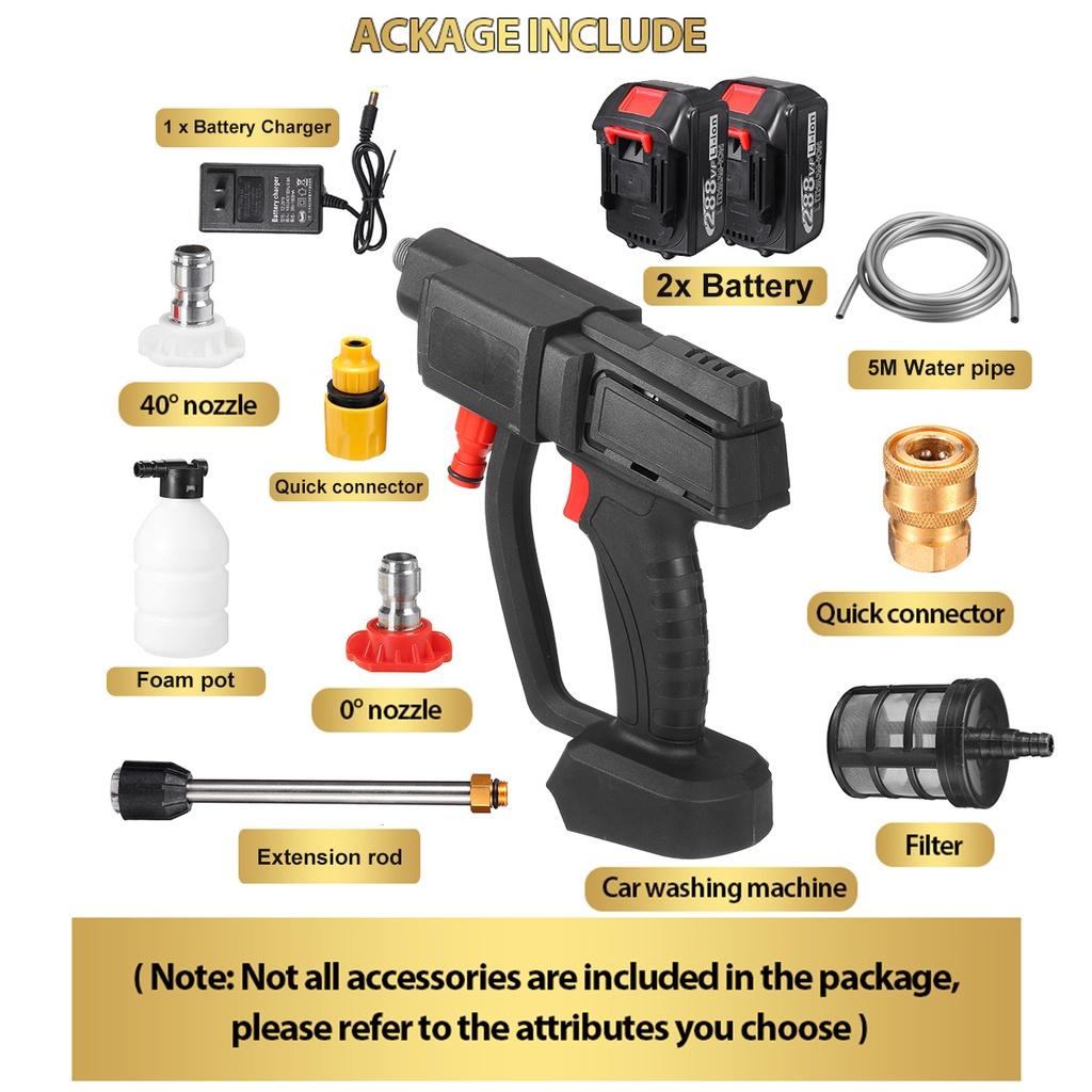 600W 20000mAH Wireless high pressure mini washer cleaner car wash gun foam machine for Car tools