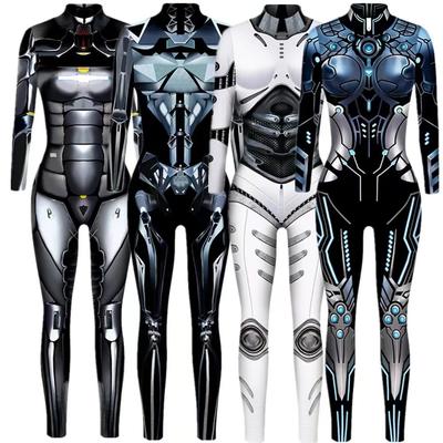 Halloween Costumes Women Gothic Jumpsuit Robot Cosplay Costume Modern Machine Bodycorn Rompers