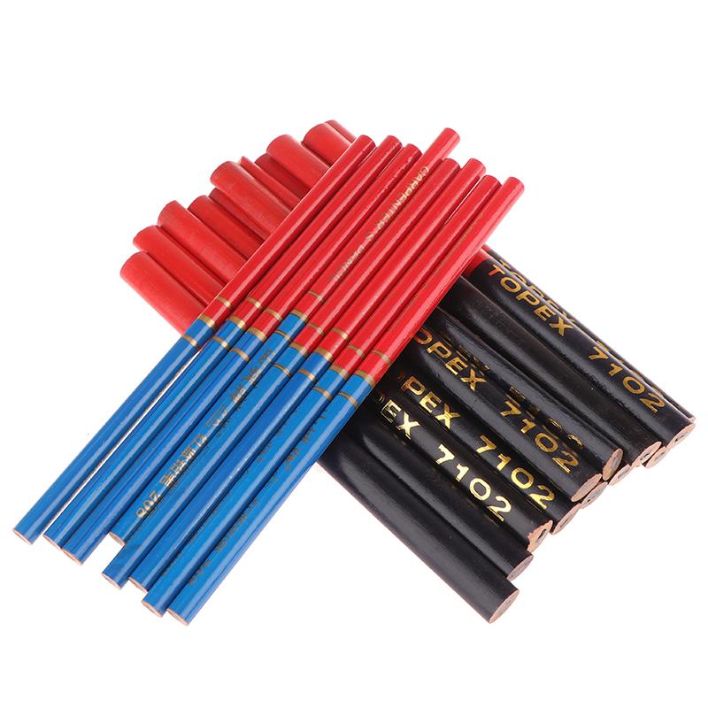 12Pcs Double Ended Colored Wooden Pencils Pre-Sharpened Red And Blue Pencils Checking Pencils For Checking Map Coloring