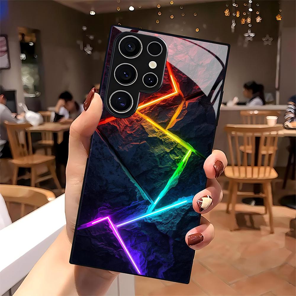 Cool glass Phone Case For Samsung Galaxy S26 S25 S24 S22 S23 Ultra S21 S20 Plus 5G Non-Slip Full Cover