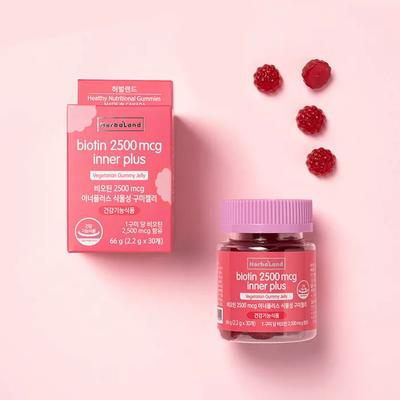 Biotin 2500 Mcg Innerplus Vegetable Gummy Jelly 1 Bottle