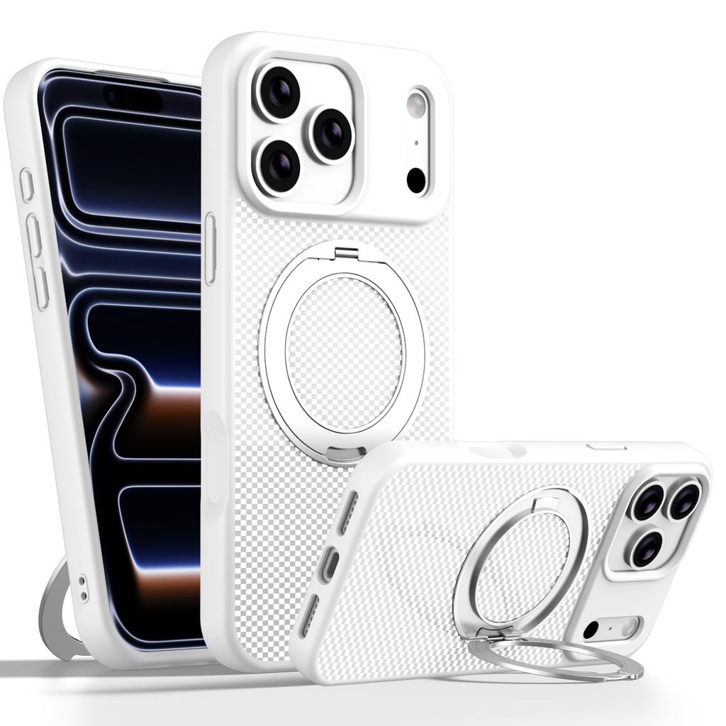 Applicable To iPhone18ProMax Polar Carbon Magnetic Bracket Mobile Phone Case Apple 17Pro Magnetic 16 Protective Case