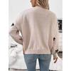Butterfly Knot Jacquard Knitted Sweater, Autumn Women's Minimalist Design, Women's Sweater