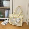 Lace Transparent Bag Wave Point Shoulder Bag For Middle School Students