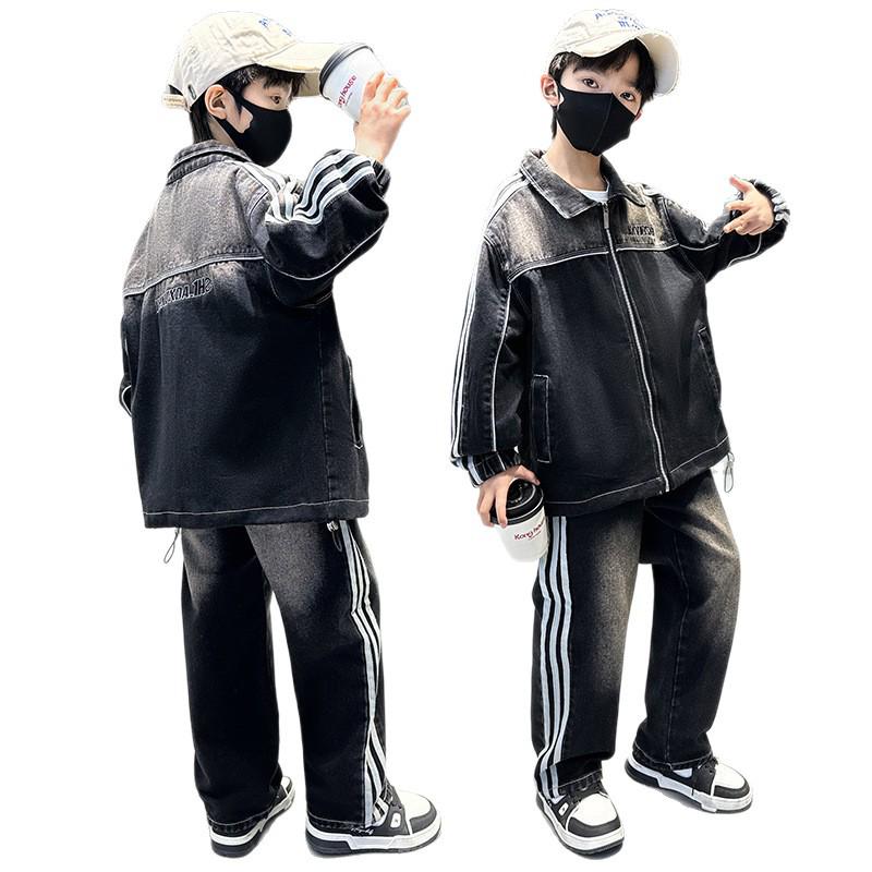 Μοντέρνο Δίκορ Σετ Τζιν για Αγόρια 2025 - Κομψό Ρούχο Άνοιξης/Φθινοπώρου για Μεγάλα Αγόρια