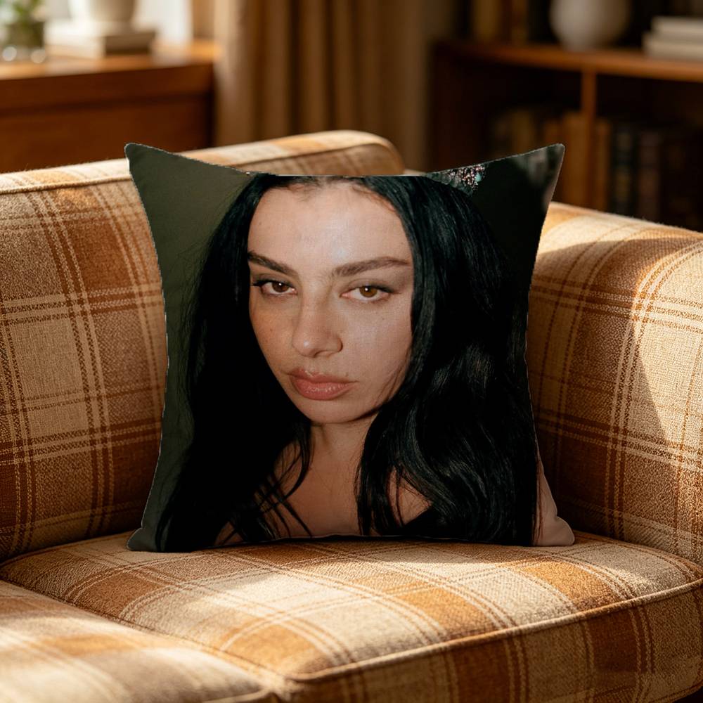 CCharli XCX Retro Pop Style Pillow Case Pattern Printed Pillowcase For Living Room Sofa Cushion Cover