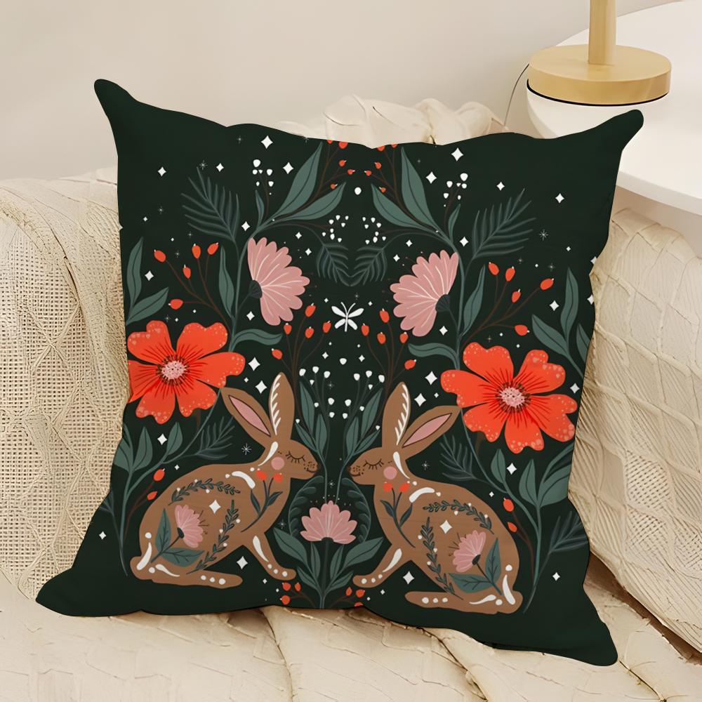 fashing and natural floral prints Pillow Case Natural Linen Double-Sided Printing Sofa Home Decor Cushion Cover