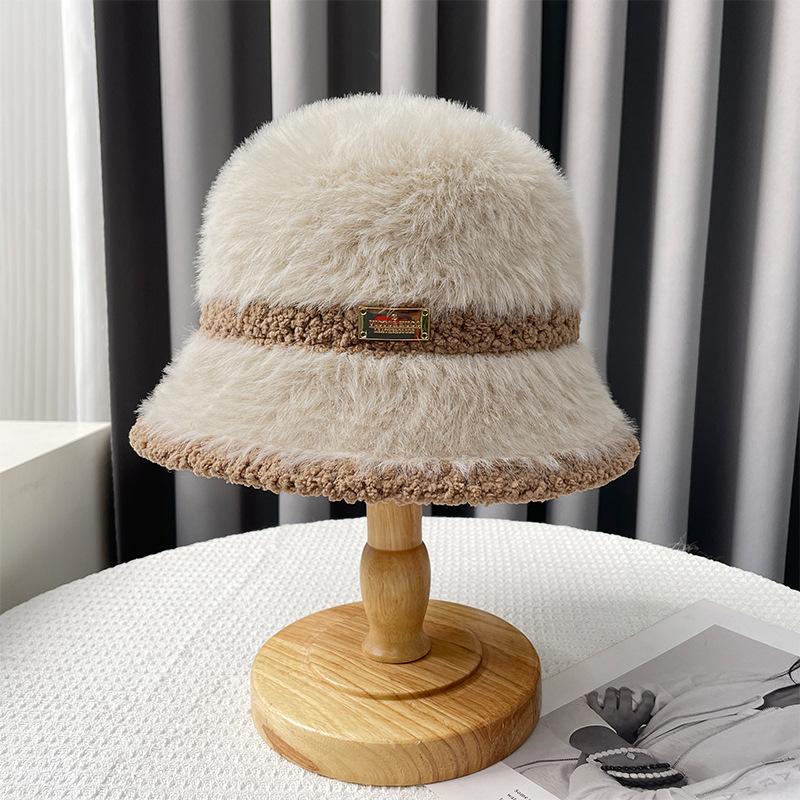 High End and Stylish Bucket Hat Versatile and Elegant Small Warm and Ear Protecting Basin Hat