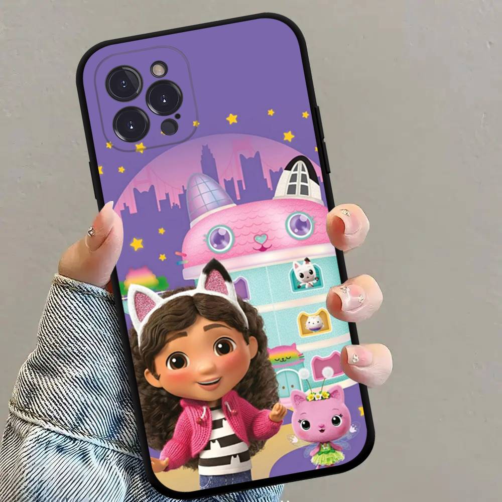 Cute G-Gabbys D-Dollhouse Black Silicone Matte Phone Case For iphone 17 Air 16 15 14 13 12 11 Pro Max Plus Back Cover TPU