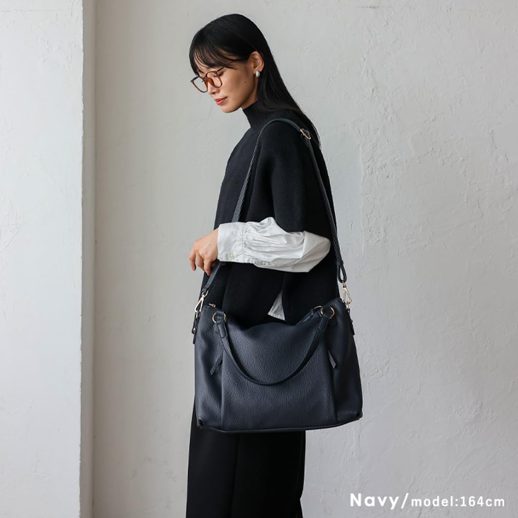 Vita Felice Soft Shoulder Bag for Women [VITAFELICE] 2-way Blpa-p1403 (Navy)