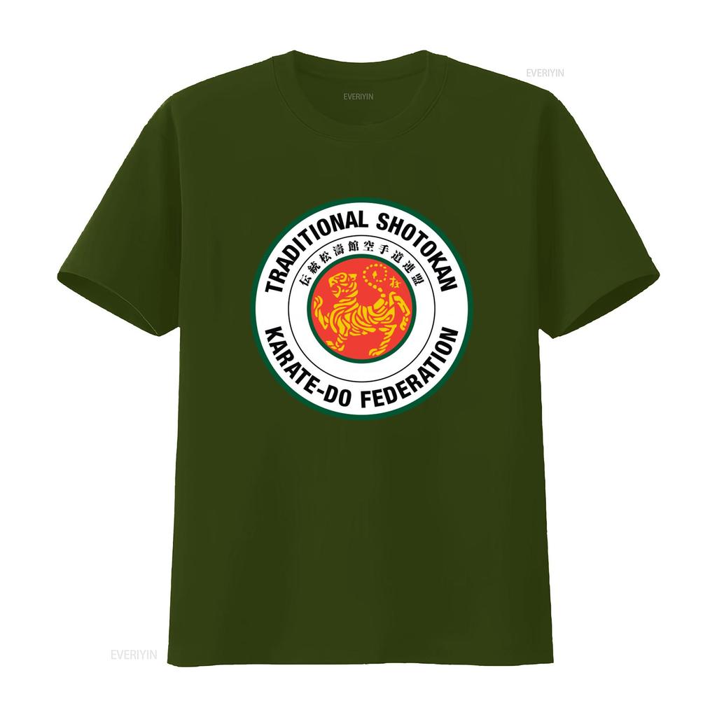 New Traditional Shotokan Karate Do Federation Japan Martial Arts Mens Black T Shirt Size S 5XL vintage Washed graphic Slightly