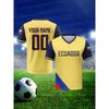 Custom Ecuador Football Jersey Personalized with Name Number Breathable V-neck Soccer Team Shirt for Men Youth Women