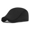 New Solid Color Men Berets with Earmuff Soft Newspaper Hat Woolen Fabric Casual Beanie Autumn and Winter