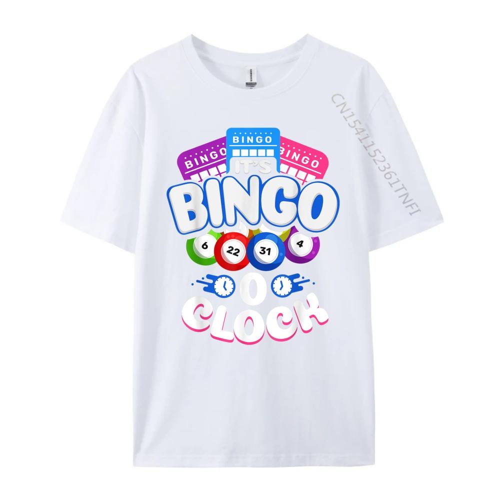 Its Bingo O Clock Bingo Player Grandma Vintage T Shirt Men Mens TShirts Printing