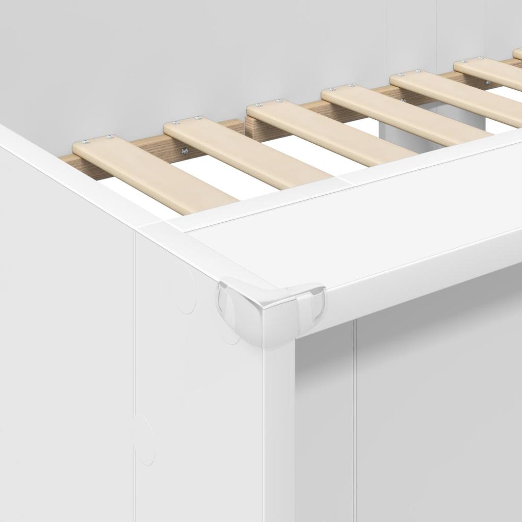 Kids Bunk Bed White 75 X 190 Cm Particleboard