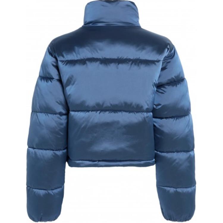 Calvin Klein Bestickte Kurzjacke mit Stehkragen und Reißverschluss, Langarm, Damenjacke, Blau J20J224124-CDO