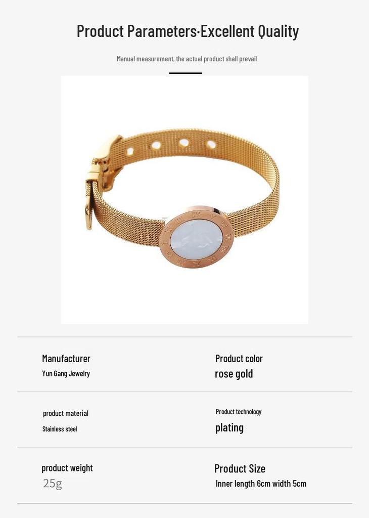 High-End European & American Titanium Steel Bracelet Watch Strap Jewelry