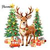 PVC Window Sticker 1/2 Sheets Christmas Reindeer Cling, Elk Tree Car Gift Box Glass Stickers Static Sticker, Waterproof Decal, Xmas Party Supplies