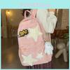 Sweet And Stylish Nylon College Backpack For Girls Starry Design Breathable And Lightweight