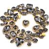 Mixed 50-Piece Crystal Claw Chain Set for DIY Wedding Dress & Headdress Accessories