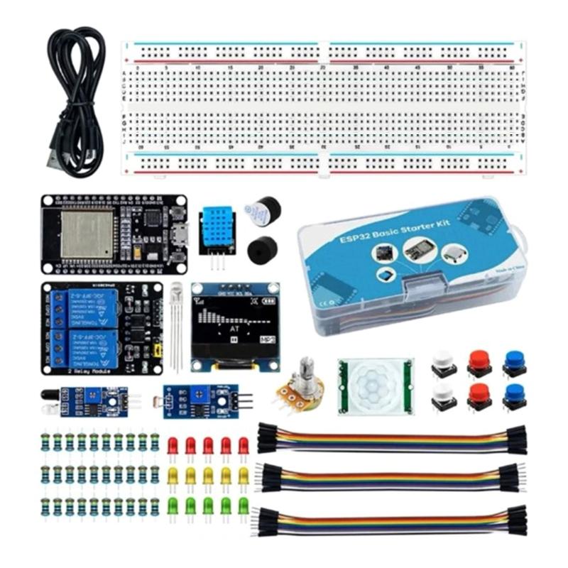 Comprehensive ESP32 WiFi Development Board Basic Starter Kit for  Projects and Programming